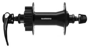 Shimano Vorderradnabe HB-QB400 100 mm 32-Loch QR 6-Loch schwarz