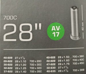 Schwalbe Schlauch AV17 28" 28/47-622/635 Autoventil